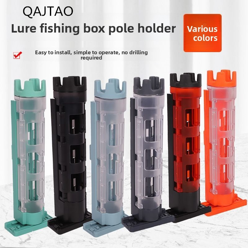 Fishing Rod Case - QAJTAO Multifunctionele draagbare visdoos, hengelstandaard, hengelhouder,