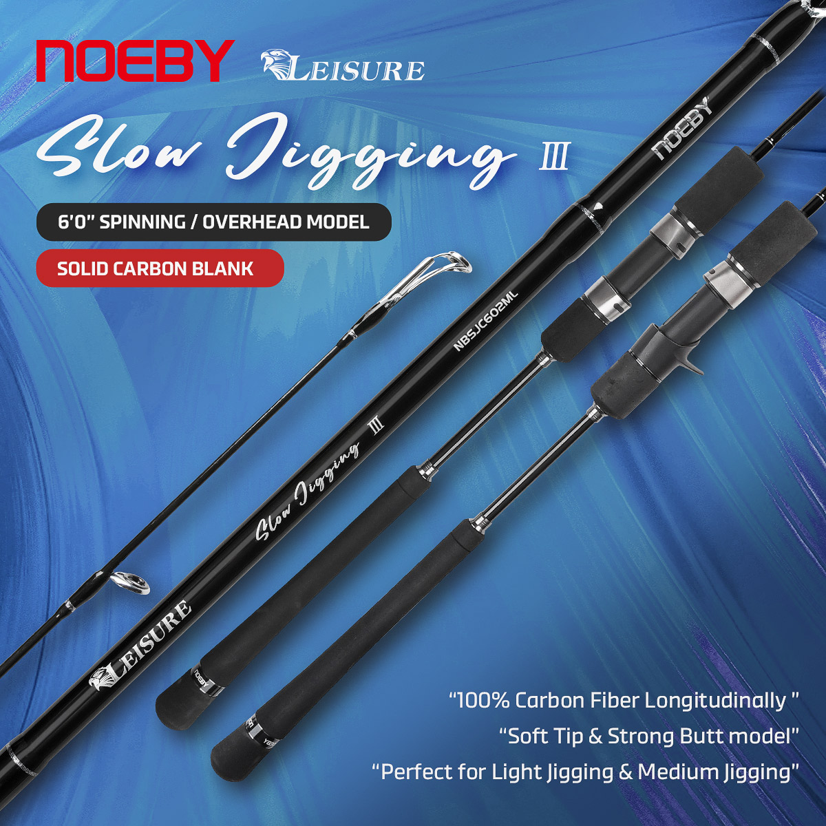 Fishing Rod Surf - Noeby Nieuwe Slow Jigging Hengel 1.83m
