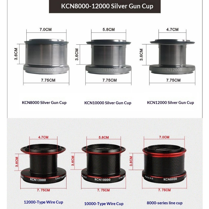 Daiwa Reel Bg - DIWA KCN-serie metalen spoel, lange werpafstand,